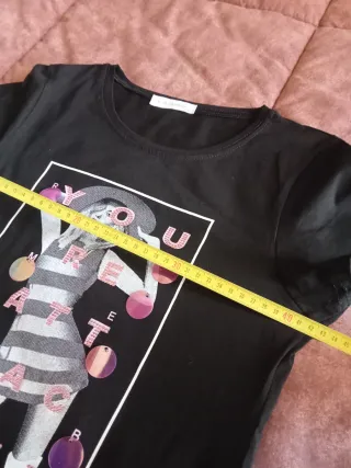 T-shirt nera con stampa YOU ARE CREATIVE