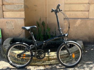 Bicicleta plegable negra OXYLANE