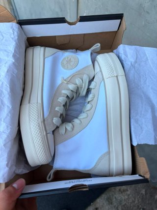 Converse Ctas Lift Hi Beige/Bianco