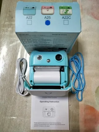 Fotocamera con stampa Istantanea Azzurra