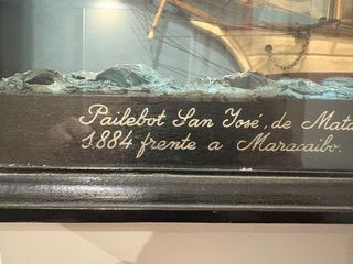 Maqueta Pailebot San José enmarcada