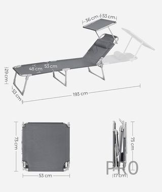 Tumbona reclinable Songmics