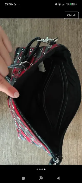 Borsa OVS scacchi con borchie