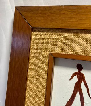 QUADRO DI PITTURE RUPESTRI AZZURRE