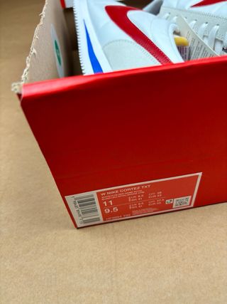 Nike Cortez TXT Forrest Gump Rosse Bianche