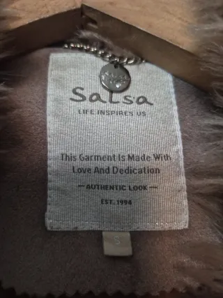 Cazadora Salsa efecto ante con pelo