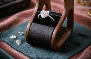 Anillo Moissanita Plata Ley Corazón Compromiso