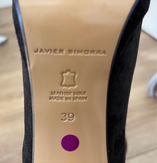 Botines negros tacón alto ante talla 39