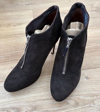 Botines negros tacón alto ante talla 39