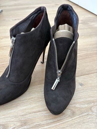 Botines negros tacón alto ante talla 39