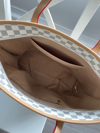 Bolso estampado damier azur