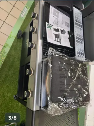Barbacoa Gas 6 Fuegos + Horno Pizza+otro fueguete