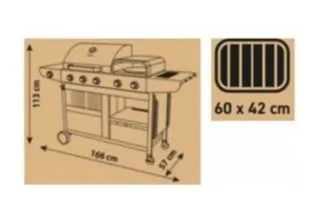 Barbacoa Gas 6 Fuegos + Horno Pizza+otro fueguete