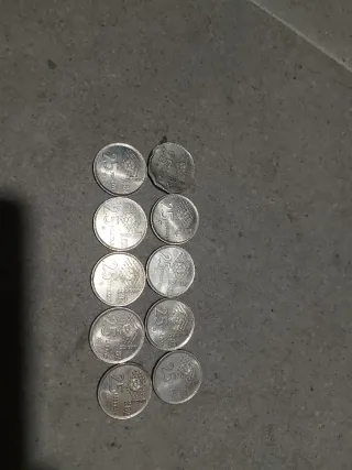 Lote 10 Monedas 25 Pesetas Conmemorativas