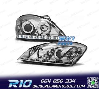FAROS KIA CEED 07-09 LUZ DIURNA FONDO CROMO