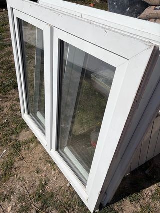 2x Ventana PVC Oscilobatiente Blanca 120x115