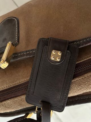 Bolso Loewe Amazona Boston Ante Beige/Marrón