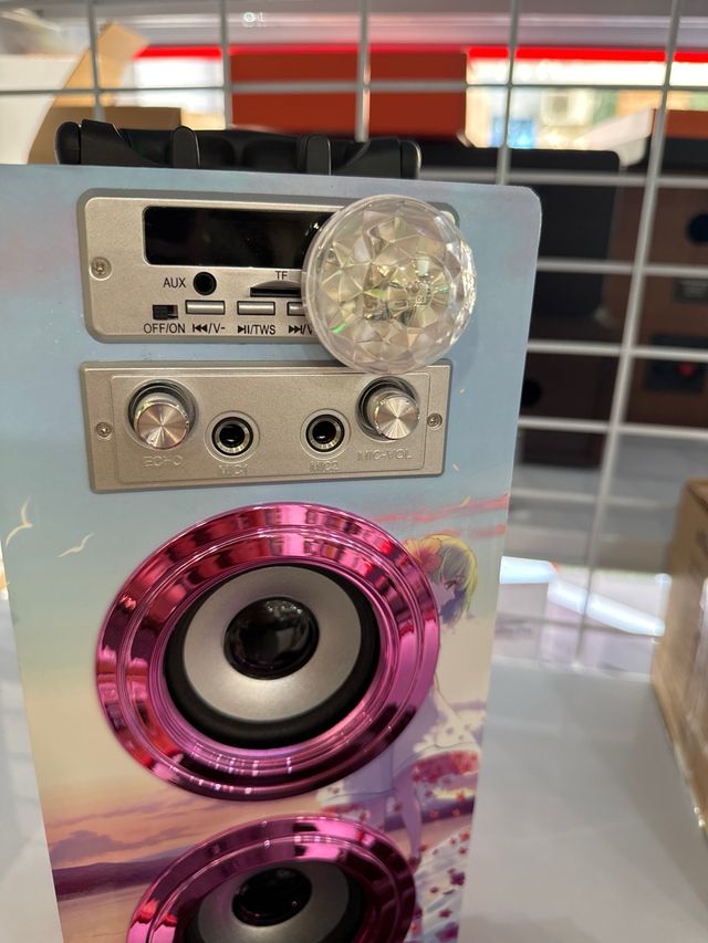 Altavoz Karaoke Bluetooth Dynasonic Rosa