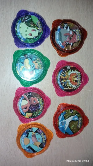 21 Pokémon KRAKS Colección tazos