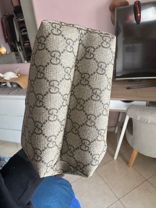 Porta trucchi Gucci monogramma marrone