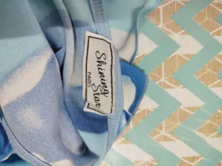 Vestido tirantes flores azules volantes S/M