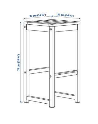 Mesa alta madera clara con 2 taburetes