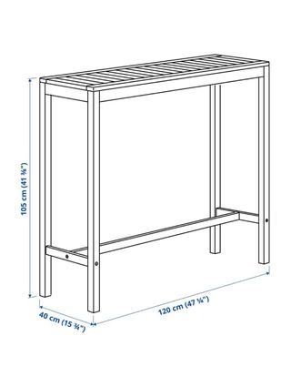 Mesa alta madera clara con 2 taburetes