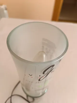 Lámpara de botella de vidrio