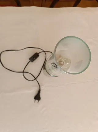 Lámpara de botella de vidrio