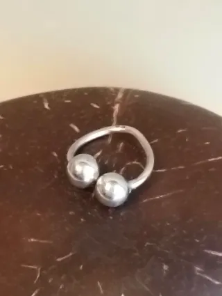 Anillo Plata Bolas