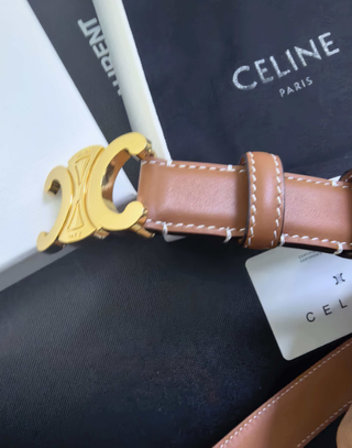 Cintura Celine Marrone e Oro