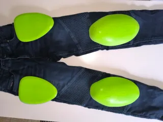 Pantalón Overlap Moto Mujer Talla 36 Azul Denim