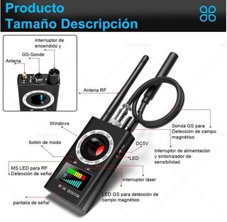 Detector Profesional de Camaras Ocultas y GPS