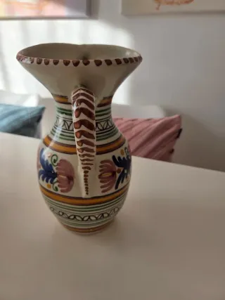 Jarra cerámica Talavera multicolor