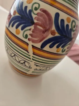 Jarra cerámica Talavera multicolor