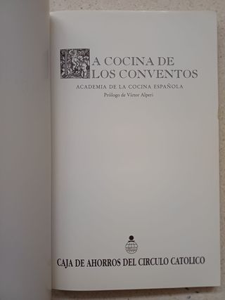 Libro la cocina de los conventos