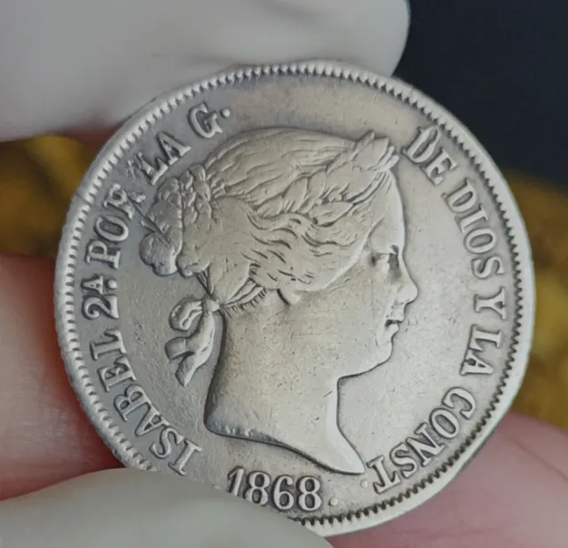 Isabel II 40 Ctmos Escudo 1868