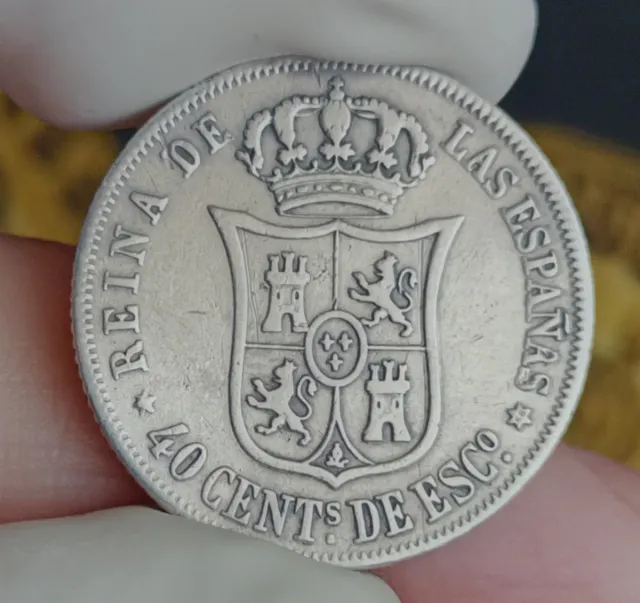 Isabel II 40 Ctmos Escudo 1868