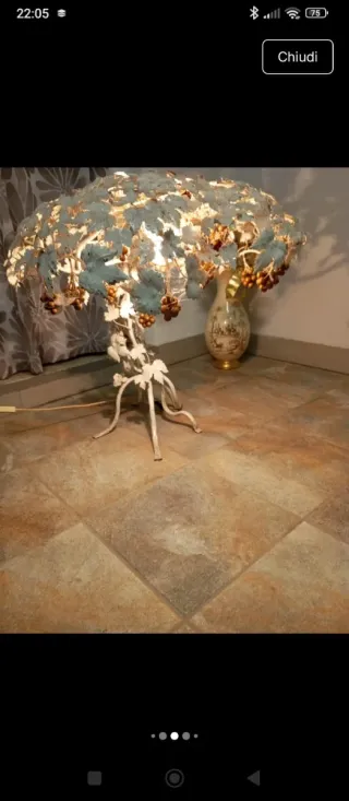 Lampada da terra pianta vite