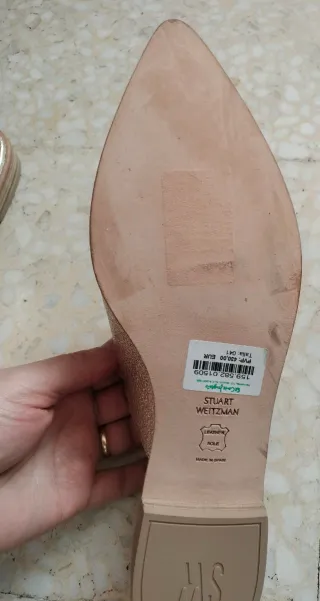 Zapatos Stuart Weitzman Dorados Tassel
