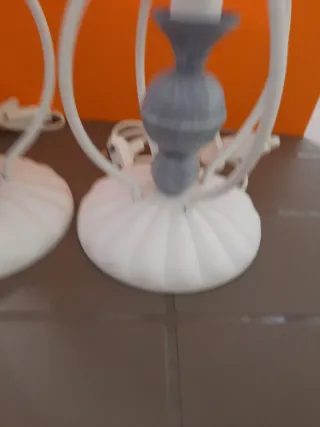 Coppia lumi design bianco e silver