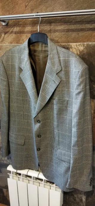 Americana Vintage Hombre Gris y Negro