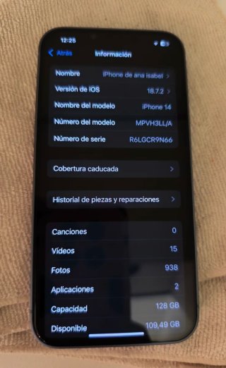 iPhone 14 Azul 128GB ESIM