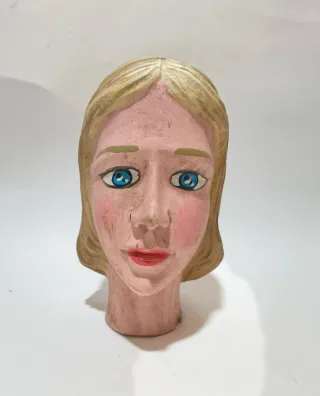 Testa Angelica Legno Tridimensionale