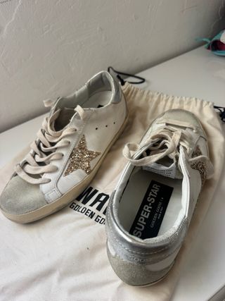 Golden Goose Superstar Blancas y Doradas
