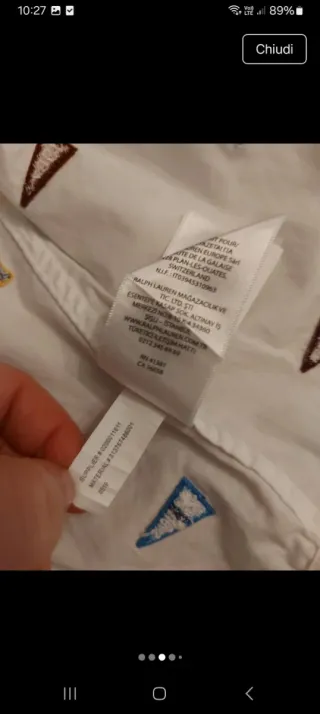 Camicia Ralph Lauren bianca con bandierine