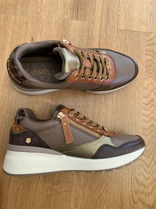 Zapatos Carmela Mujer Marrones y Verdes