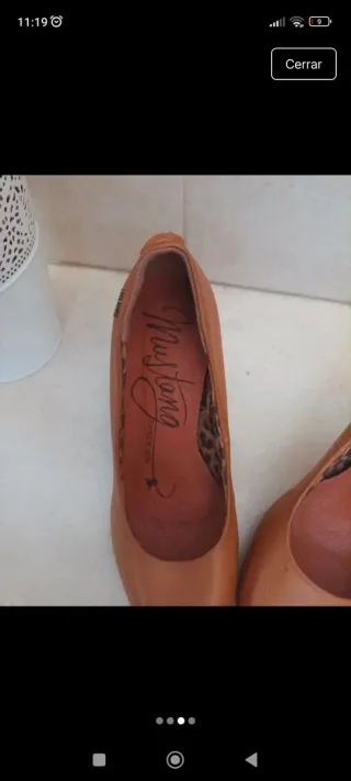 Zapatos Mustang tacón camel