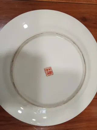 Plato decorativo chino porcelana