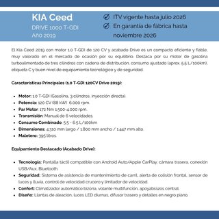 KIA Ceed. Impecable! 83 mil Km.